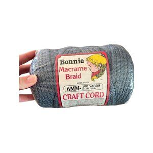 NEW Bonnie Macrame Braid Craft Cord 100 Yards Dark Blue New in Package
